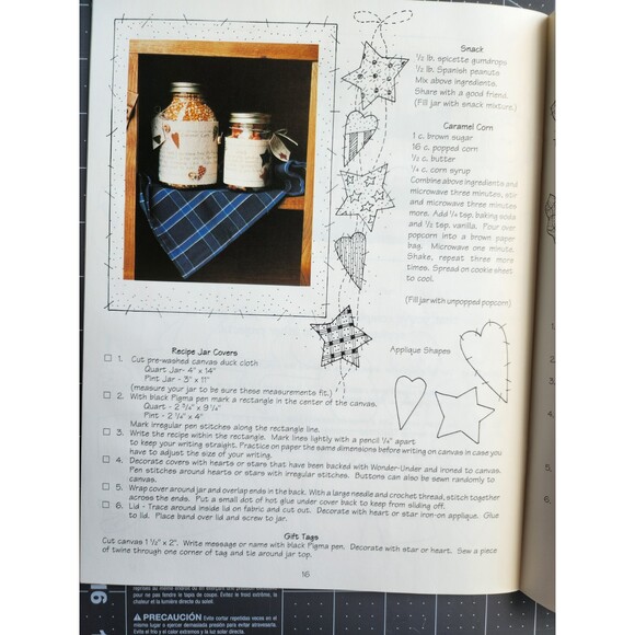 Seasons of the Heart-12 Quilt Blocks/Squares Pattern Book Farmyard Creations B47 - Picture 5 of 6